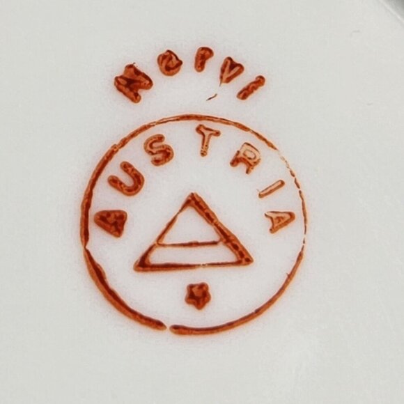 Vintage Nervi Decorative Plate Hand Painted Floral Design Red Black Gold Accents - Picture 9 of 11